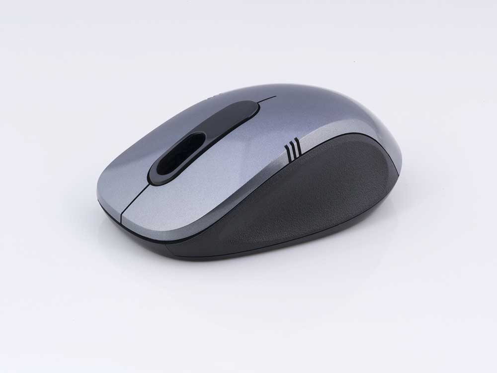 Injection-moulded computer mouse housing made from flame retardant PC/ABS