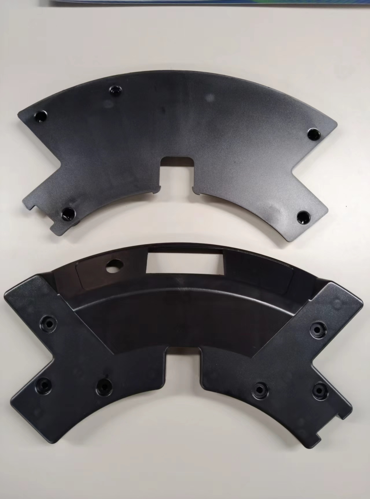 Second view of moulded charging station enclosure parts